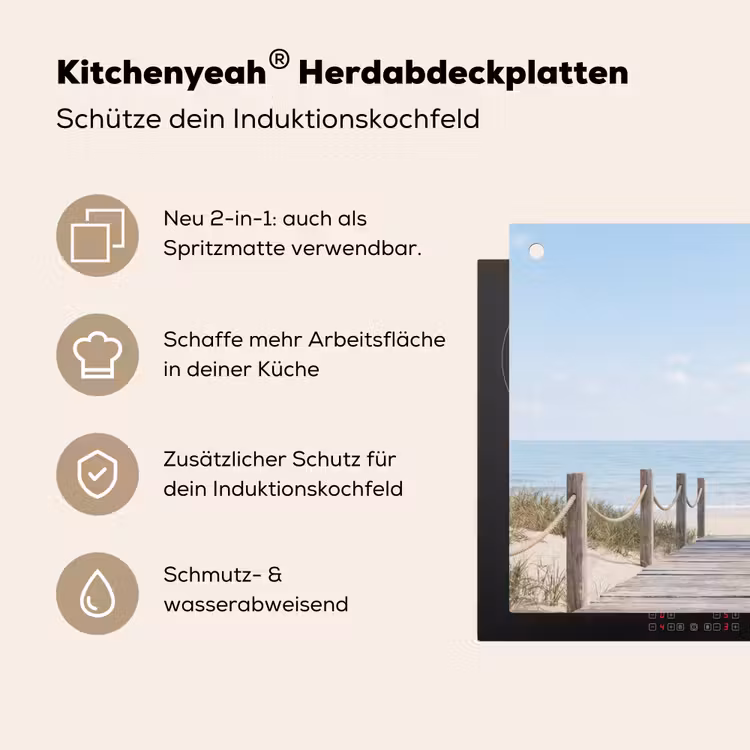 Palmbomen - Pad - Horizon Inductie beschemer met haakjes klein -ky-usp-de