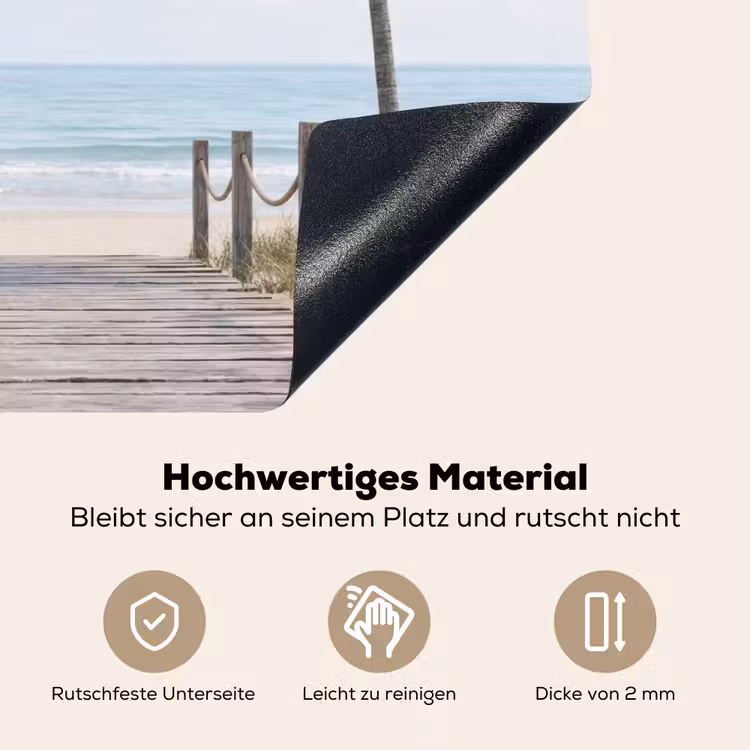 Palmbomen - Pad - Horizon Inductie beschemer met haakjes klein -ky-onderkant-de