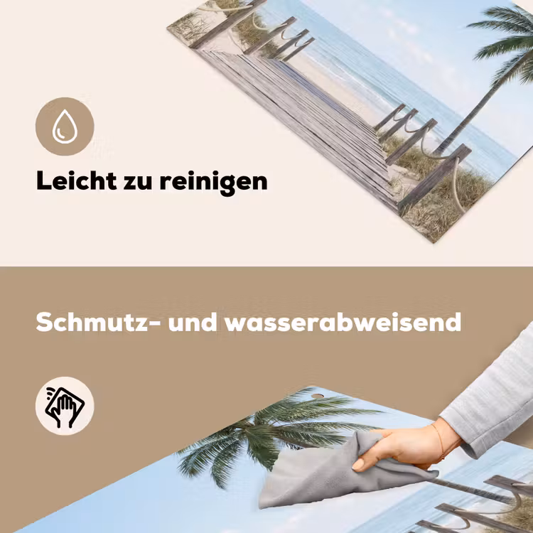 Palmbomen - Pad - Horizon Inductie beschemer met haakjes klein -ky-schoon-de