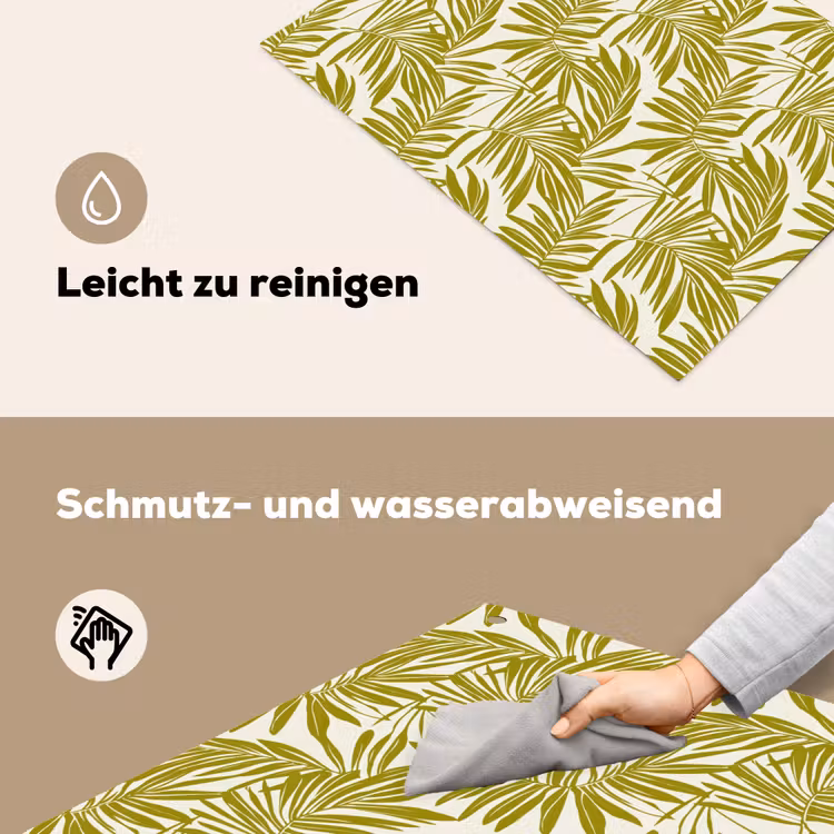 Palmblad - Patroon - Groen Inductie beschemer met haakjes klein 777 -ky-schoon-de