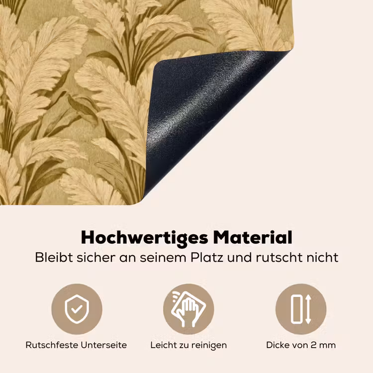 Palmbladeren - Klassiek - Groen Inductie beschemer met haakjes klein 777 -ky-onderkant-de