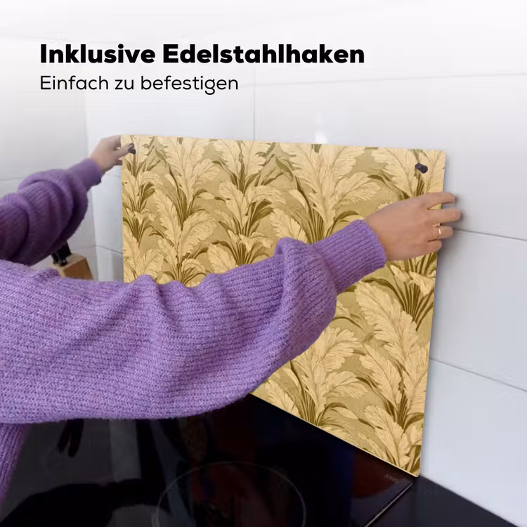 Palmbladeren - Klassiek - Groen Inductie beschemer met haakjes klein 777 -ky-ophangen-de
