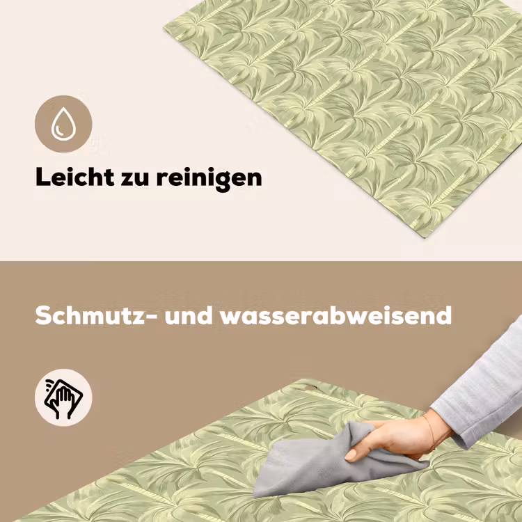 Palmwoud - Tropisch - Groen Inductie beschemer met haakjes klein 777 -ky-schoon-de