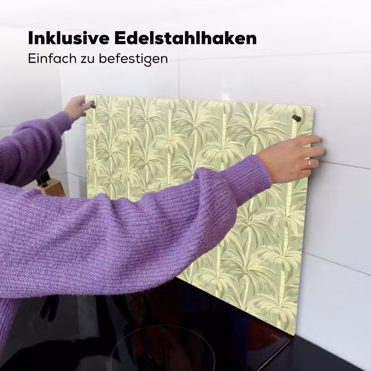 Palmwoud - Tropisch - Groen Inductie beschemer met haakjes klein 777 -ky-ophangen-de