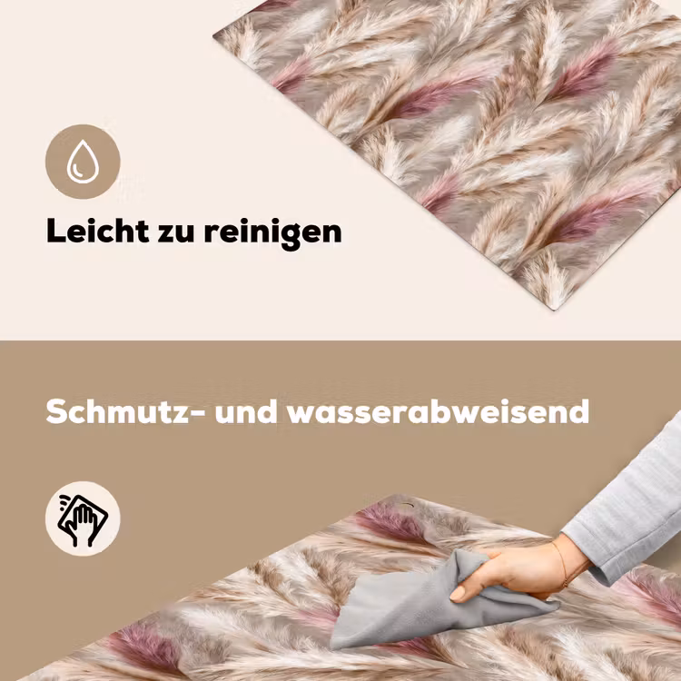 Pampasgras - Pluizig - Kleurrijk Inductie beschemer met haakjes klein 777 -ky-schoon-de