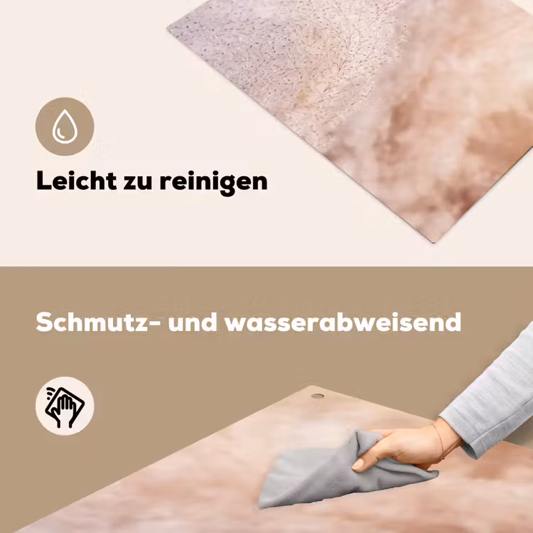 2-in-1 Herdabdeckplatte & Spritzschutz - Pampasgras - Struktur - Pflanzen - Natur - Pampasgras - Structuur - Planten - Natuur Inductie beschemer met haakjes klein