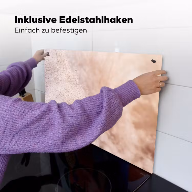 2-in-1 Herdabdeckplatte & Spritzschutz - Pampasgras - Struktur - Pflanzen - Natur - Pampasgras - Structuur - Planten - Natuur Inductie beschemer met haakjes klein
