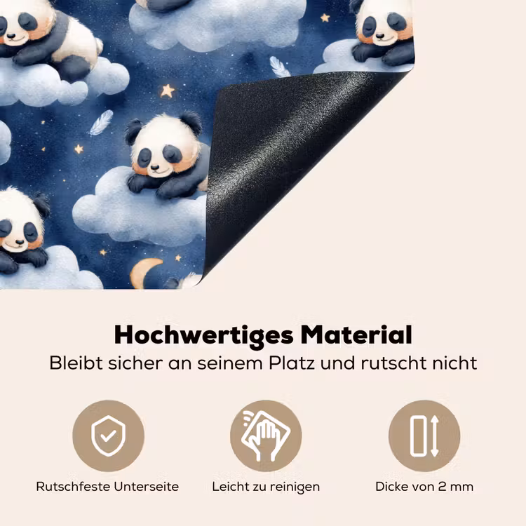 Panda's - Slapen - Blauw Inductie beschemer met haakjes klein 777 -ky-onderkant-de
