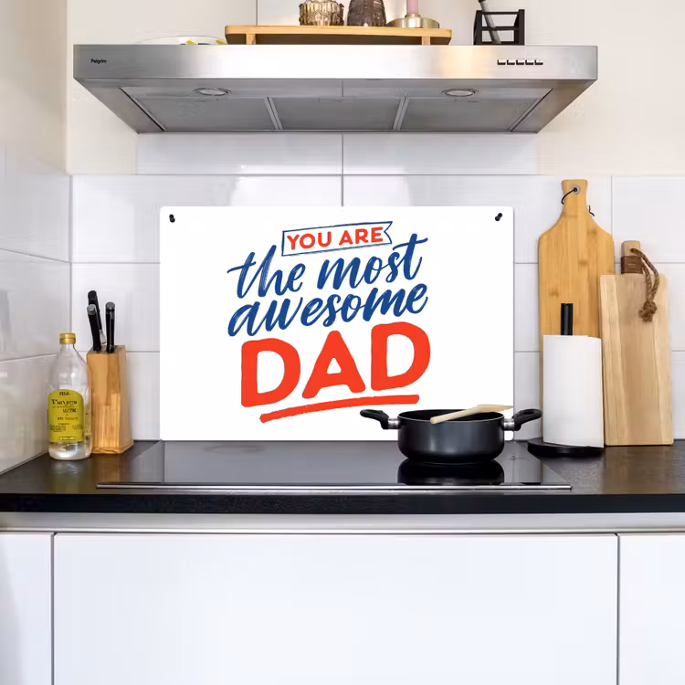 2-in-1 Herdabdeckplatte & Spritzschutz - Papa - Vatertag - Sprichwörter - Papa - Vaderdag - Spreuken Inductie beschemer met haakjes klein
