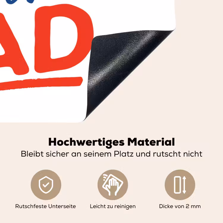 2-in-1 Herdabdeckplatte & Spritzschutz - Papa - Vatertag - Sprichwörter - Papa - Vaderdag - Spreuken Inductie beschemer met haakjes klein