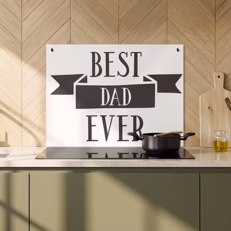 2-in-1 Herdabdeckplatte & Spritzschutz - Papa - Zitat - Lieber Papa - Papa - Quote - Beste papa Inductie beschemer met haakjes klein