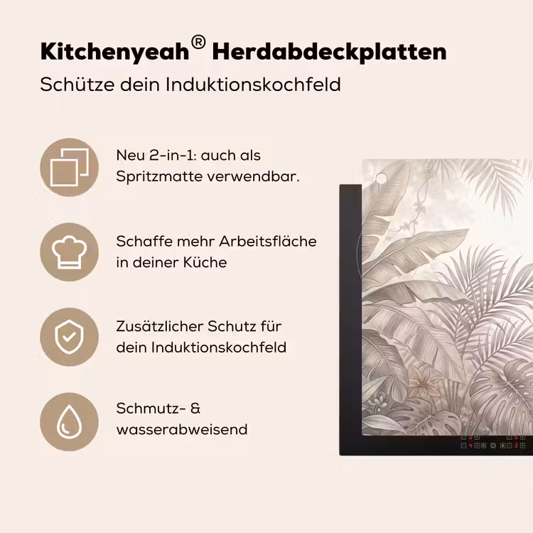 Papagaai - Jungle - Tropisch Inductie beschemer met haakjes klein -ky-usp-de