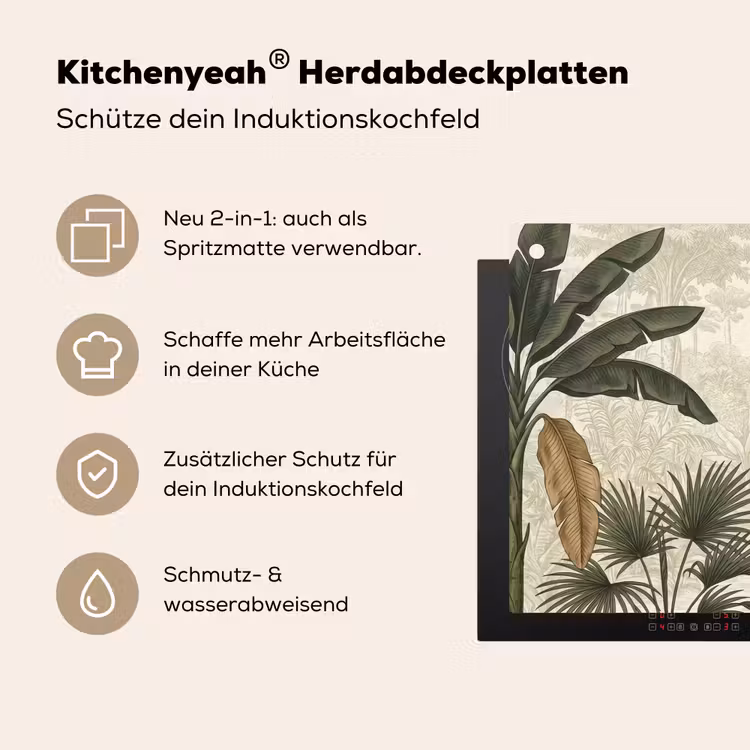 Papagaaien - Jungle - Tropisch - Green Inductie beschemer met haakjes klein -ky-usp-de