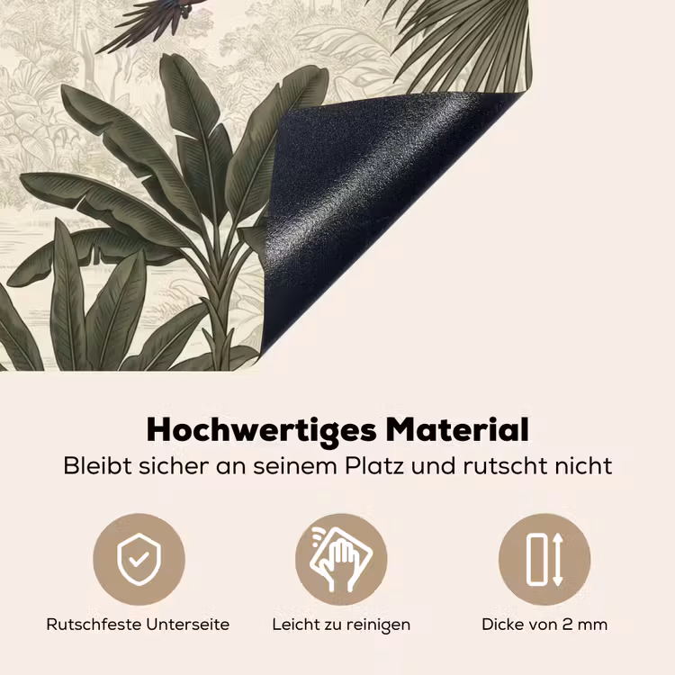 Papagaaien - Jungle - Tropisch - Green Inductie beschemer met haakjes klein -ky-onderkant-de