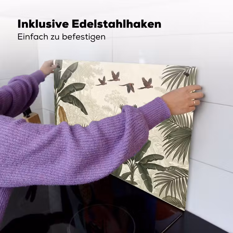 Papagaaien - Jungle - Tropisch - Green Inductie beschemer met haakjes klein -ky-ophangen-de