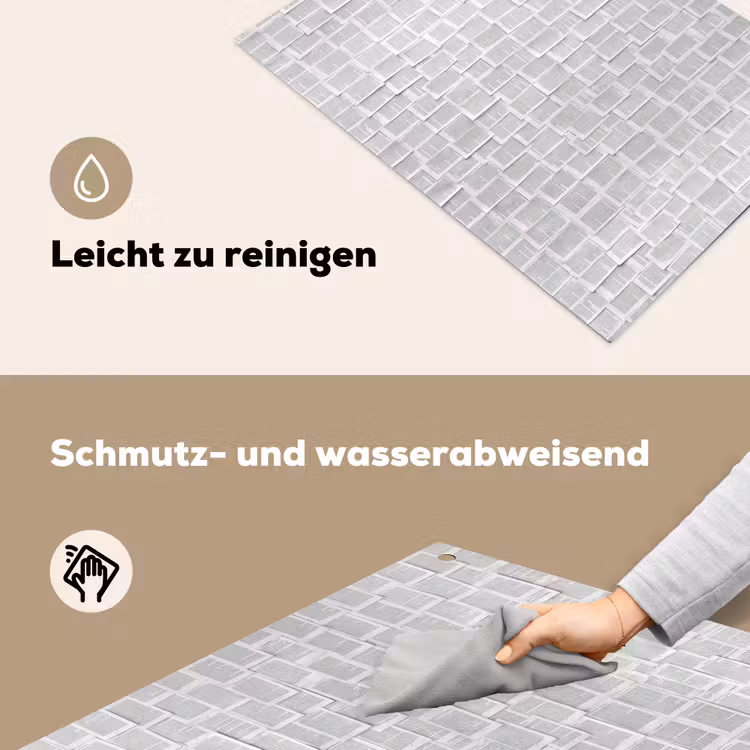 Papier - Overlappend - Textuur - Modern - Wit Inductie beschemer met haakjes klein -ky-schoon-de