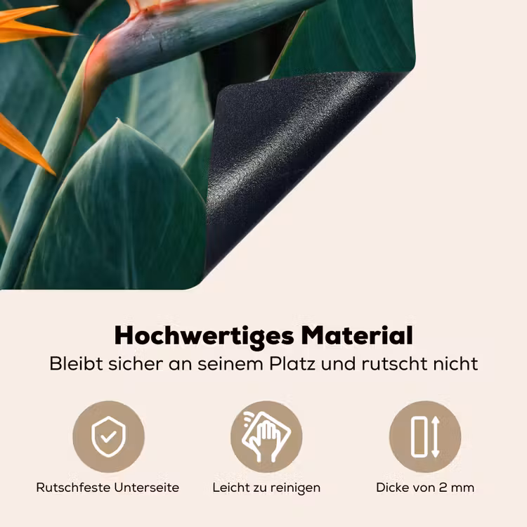 Paradijsvogel - Bloem - Exotisch Inductie beschemer met haakjes klein -ky-onderkant-de