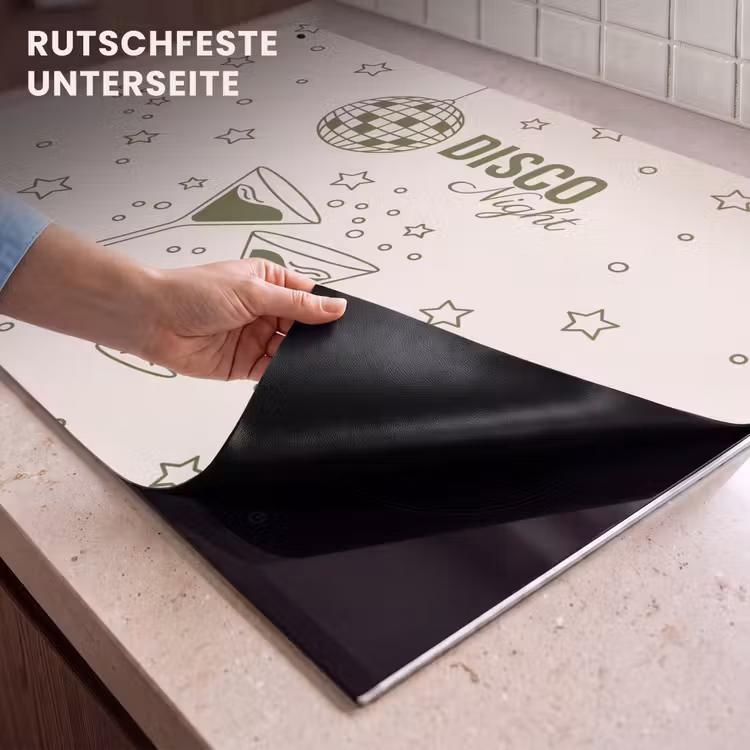 Feest - Disco - Drank - Illustratie - Groen Inductie beschemer met haakjes klein -ky-onderkant-de