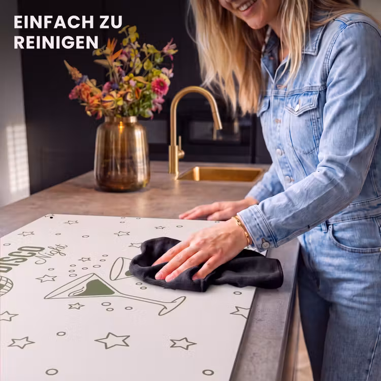 Feest - Disco - Drank - Illustratie - Groen Inductie beschemer met haakjes klein -ky-schoon-de
