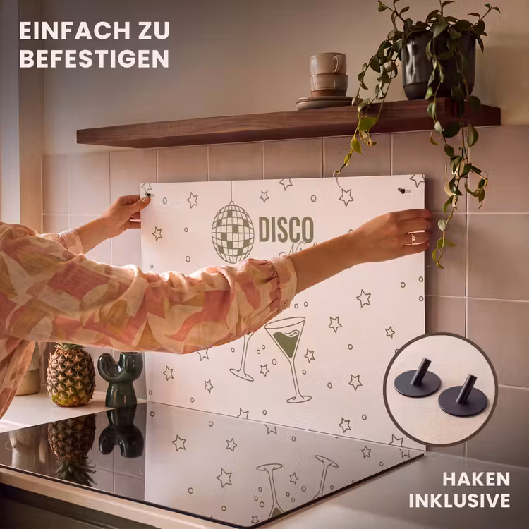 Feest - Disco - Drank - Illustratie - Groen Inductie beschemer met haakjes klein -ky-ophangen-de