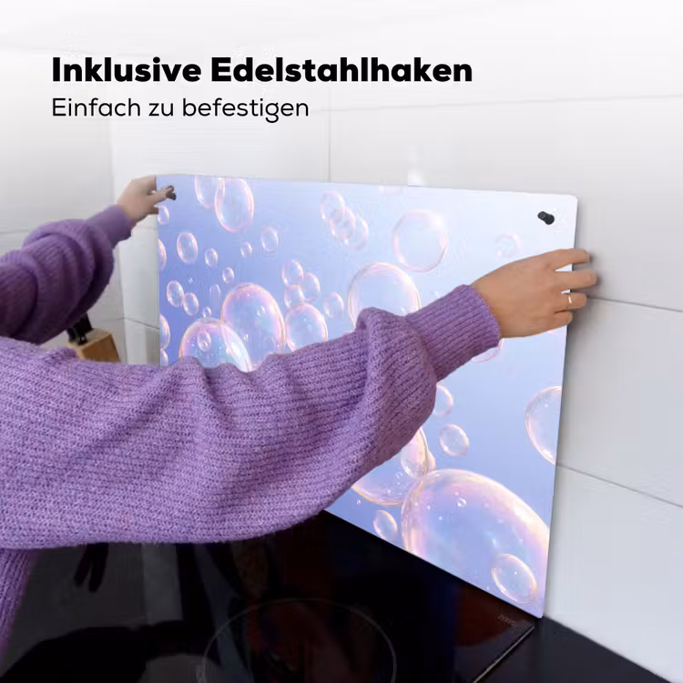 Pastel - Bubbels - Dromerig Inductie beschemer met haakjes klein -ky-ophangen-de