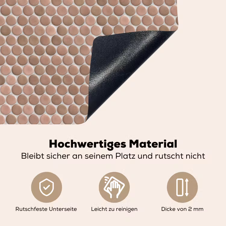Penny - Mozaïek - Oudroze - Terracotta Inductie beschemer met haakjes klein 777 -ky-onderkant-de