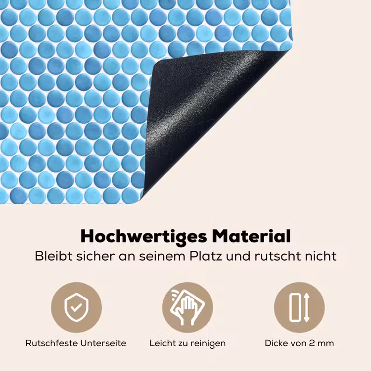 Penny - Mozaïek - Lichtblauw Inductie beschemer met haakjes klein 777 -ky-onderkant-de