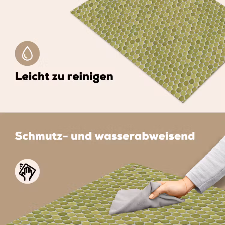 Penny - Mozaïek - Olijfgroen Inductie beschemer met haakjes klein 777 -ky-schoon-de