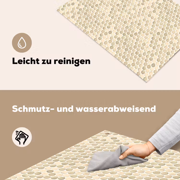 Penny - Mozaïek - Zand Inductie beschemer met haakjes klein 777 -ky-schoon-de