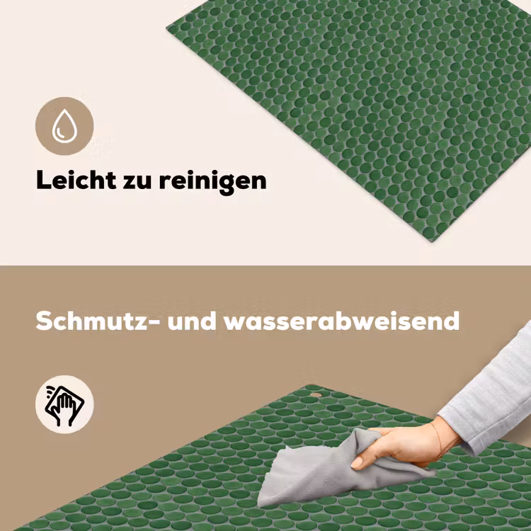 Penny - Mozaïek - Bosgroen - Green Inductie beschemer met haakjes klein 777 -ky-schoon-de
