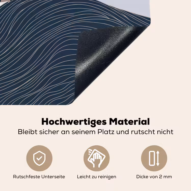 Persoon - Surfen - Oceaan - Natuur - Modern Inductie beschemer met haakjes klein -ky-onderkant-de