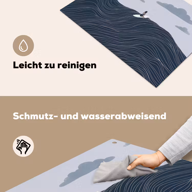 Persoon - Surfen - Oceaan - Natuur - Modern Inductie beschemer met haakjes klein -ky-schoon-de