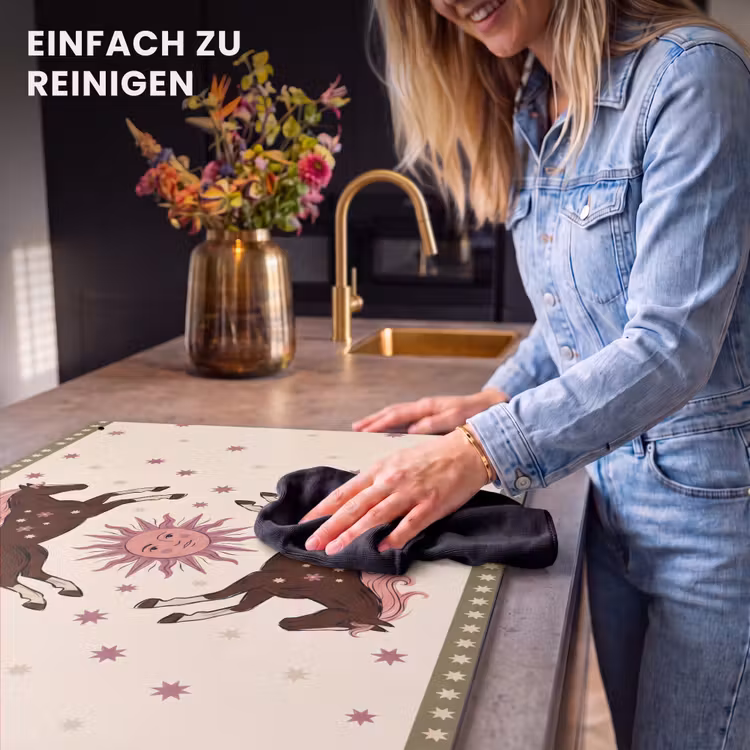 Paard - Zon - Mystiek - Illustratie - Roze Inductie beschemer met haakjes klein -ky-schoon-de