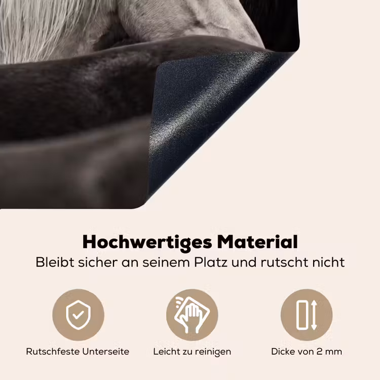 Paarden - Zwart - Wit - Kudde Inductie beschemer met haakjes klein -ky-onderkant-de