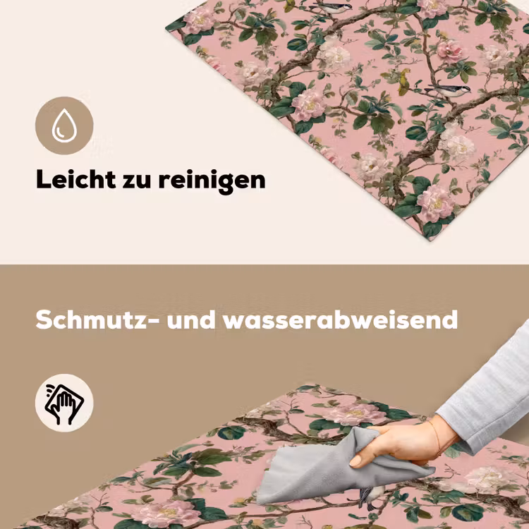 Pioenrozen - Botanisch - Vogel Inductie beschemer met haakjes klein 777 -ky-schoon-de