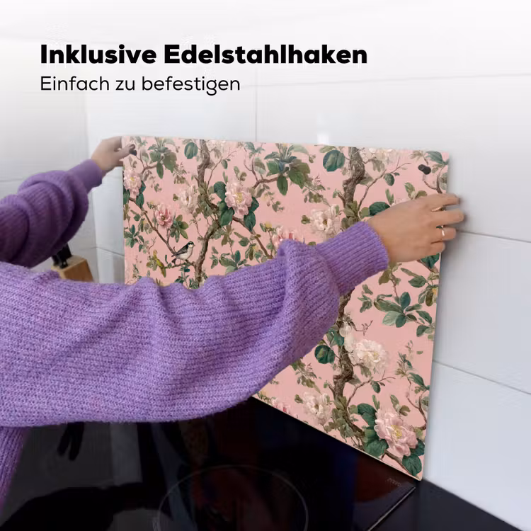 Pioenrozen - Botanisch - Vogel Inductie beschemer met haakjes klein 777 -ky-ophangen-de