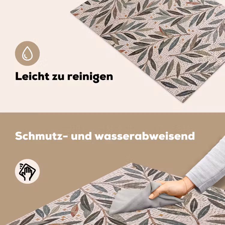Plant - Blad - Mozaïek - Groen Inductie beschemer met haakjes klein -ky-schoon-de