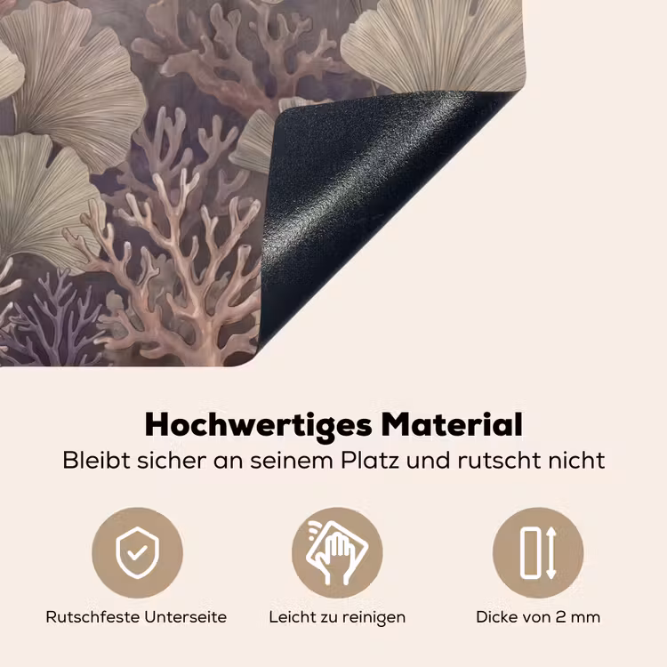 Plant - Bladeren - Zee - Illustratie - Groen Inductie beschemer met haakjes klein -ky-onderkant-de