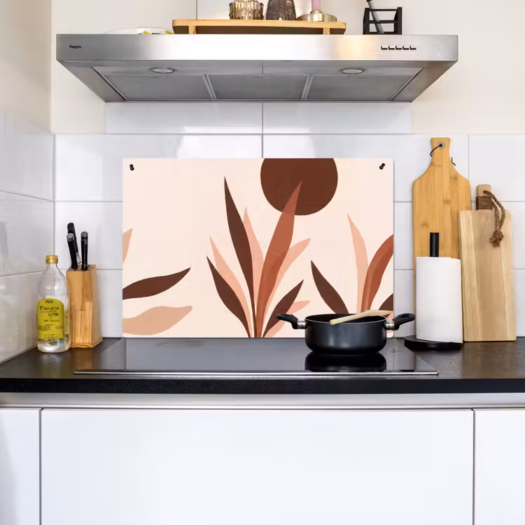 Planten - Abstract - Natuur - Bruin Inductie beschemer met haakjes klein -sfeer2