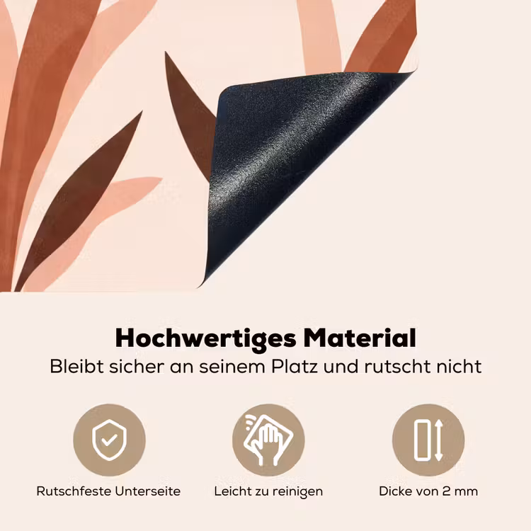 Planten - Abstract - Natuur - Bruin Inductie beschemer met haakjes klein -ky-onderkant-de