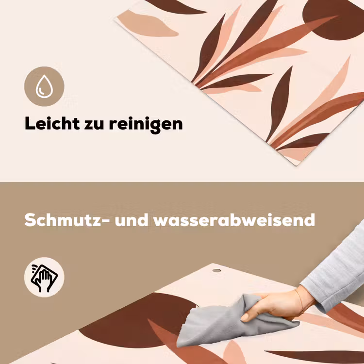 Planten - Abstract - Natuur - Bruin Inductie beschemer met haakjes klein -ky-schoon-de