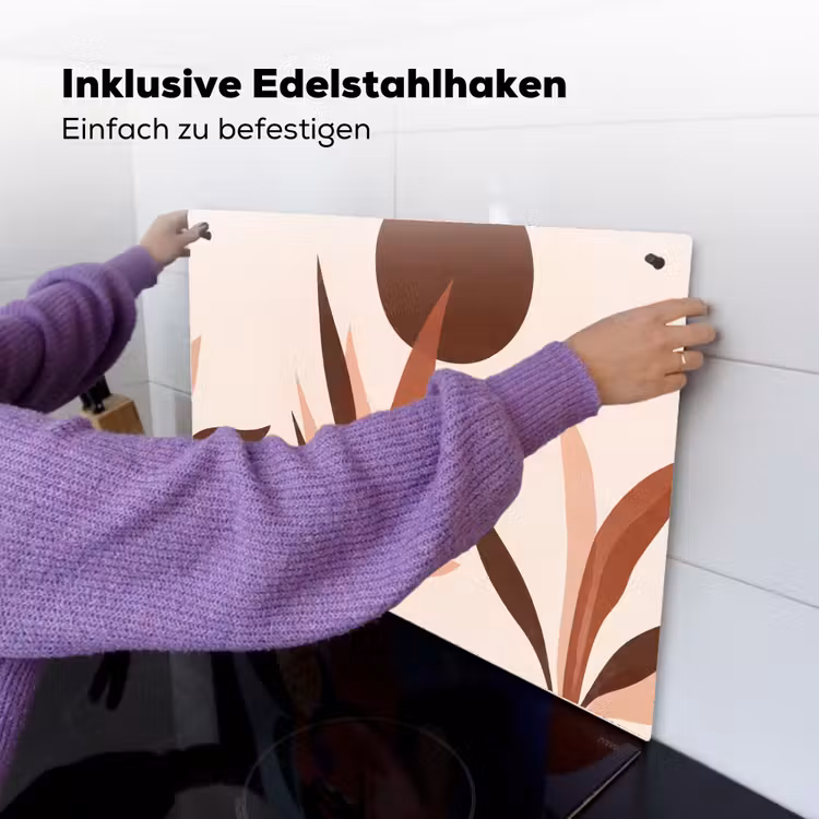 Planten - Abstract - Natuur - Bruin Inductie beschemer met haakjes klein -ky-ophangen-de