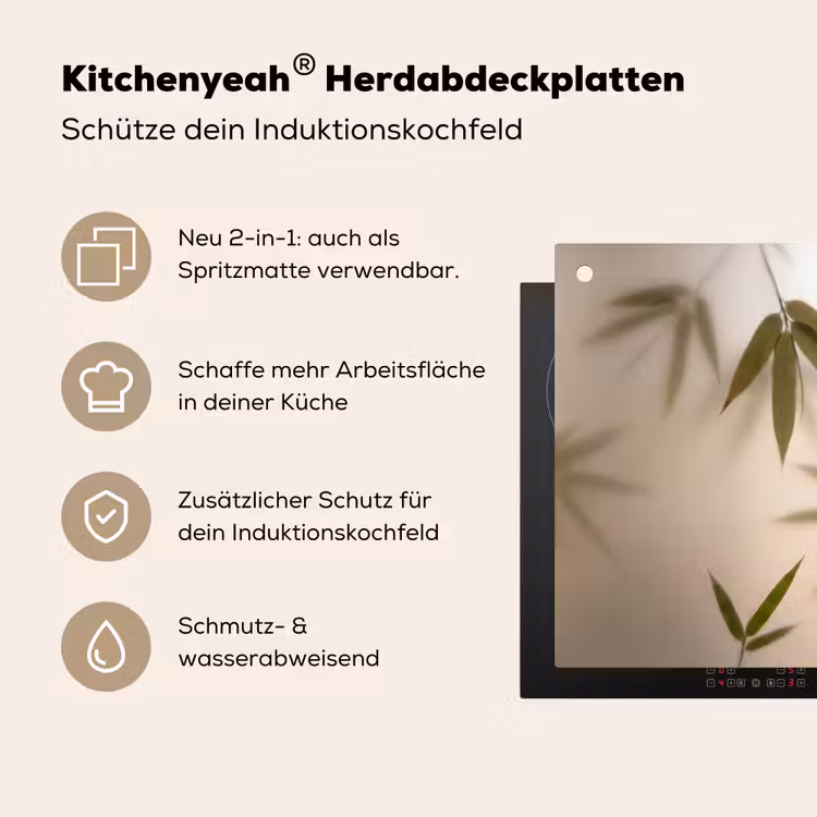 Planten - Bladeren - Natuur - Groen Inductie beschemer met haakjes klein -ky-usp-de