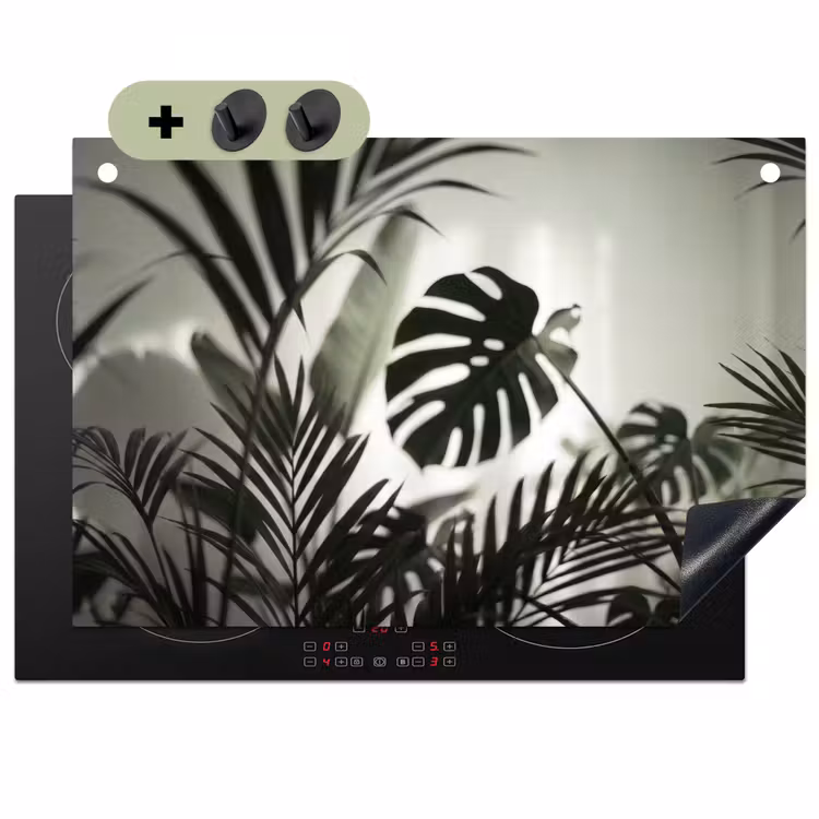 Planten - Bladeren - Natuur - Minimalistisch - Groen Inductie beschemer met haakjes klein -3d