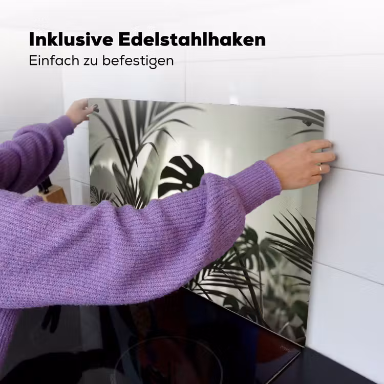Planten - Bladeren - Natuur - Minimalistisch - Groen Inductie beschemer met haakjes klein -ky-ophangen-de
