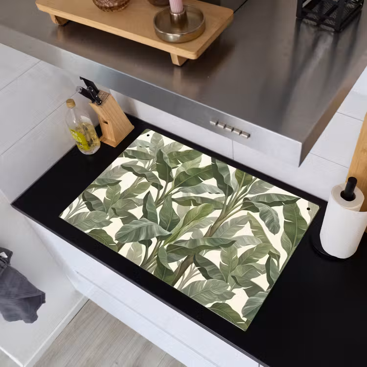 Planten - Bladeren - Tropisch - Groen Inductie beschemer met haakjes klein -sfeer1