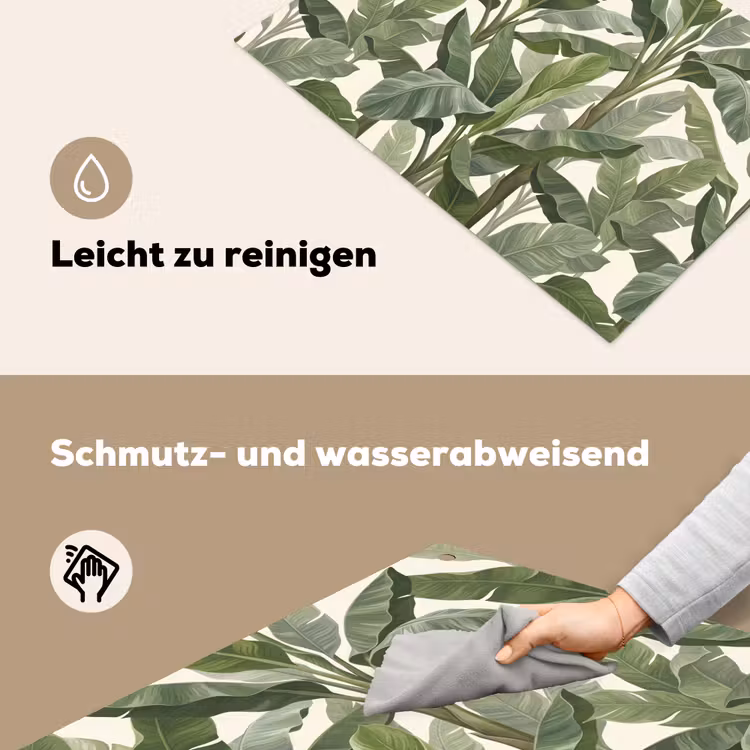 Planten - Bladeren - Tropisch - Groen Inductie beschemer met haakjes klein -ky-schoon-de