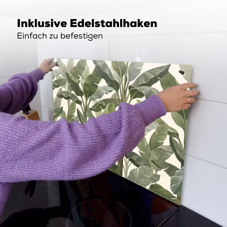 Planten - Bladeren - Tropisch - Groen Inductie beschemer met haakjes klein -ky-ophangen-de
