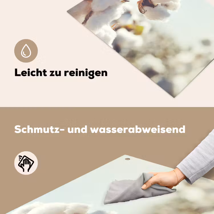 2-in-1 Herdabdeckplatte & Spritzschutz - Pflanzen - Blume - Zweig - Natur - Planten - Bloem - Tak - Natuur Inductie beschemer met haakjes klein
