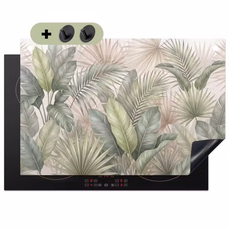 Planten - Tropisch - Bladeren - Groen - Natuur Inductie beschemer met haakjes klein -3d